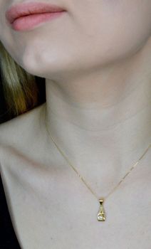 Złota zawieszka damska 585 Diamentowe kwadraciki P1SI 0,08ct4  wz 120w cert 12150 Biżuteria z kamieniami szlachetnymi, które swoim blaskiem zachwycą każdą kobietę (3).JPG